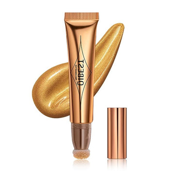 Highlighter Beauty Wand, Cream Liquid Highlighter Makeup Stick, Cruelty-free（Bronze Gold）