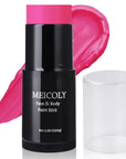 MEICOLY Pink Face Body Paint Stick(1.06Oz),Waterproof Sweatproof Pink Eye Black Softball/Baseball/Football,Cream Body Paint,Blendable Face Paint for Halloween Special Effects SFX Makeup