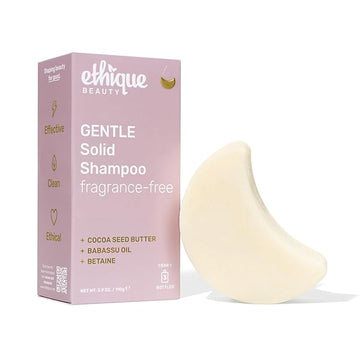 Ethique Gentle Unscented Shampoo Bar with Cocoa Butter - Plastic-Free, Cruelty-Free, Vegan, 3.88 oz - Formerly Bar Minimum