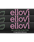 Ellovi Natural Lip Butter Lip Balm - Key Lime - Pure Enough to Eat - Made With Just 6 Vegan Ingredients - Moisturizing Lip Care for All Day Hydration (3-Pack)
