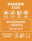 Badger Kids Mineral Sunscreen Cream SPF 40, 98% Organic Ingredients, Zinc Oxide Sunscreen for Kids Face & Body, Water Resistant, Reef Friendly, Hawaii Approved Broad Spectrum Sunblock, 2.9 fl oz
