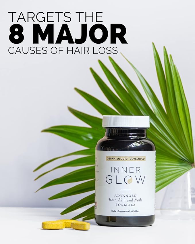 Advanced Hair, Skin & Nails Vitamins – Doctor-Developed Hair Supplement with Biotin, Collagen Peptides, Vitamin E & B12 – Clinically Tested 12-Week Results, Made in USA, Non-GMO