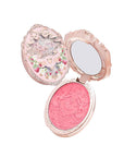 Flower Knows Strawberry Rococo Embossed Blush;Pink Matte Finish;Buildable & Blendable Powder Blush for cheeks,Natural Flush for All Skin Tones(G01 Romantic Blossom,4.6g)