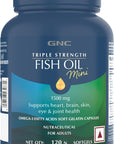 GNC Triple Strength Omega 3 Fish Oil 1000mg, 120 Count, Supports Joint, Skin, Eye, and Heart Health