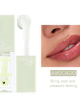 Plumping Lip Oil Set, Hydrating Lip Gloss Tinted Lip Balm Lip Care, Fruit Extract Lip Gloss Tinted for Dry Lip Moisturizing and Hydrating, Long Lasting Nourishing Non-sticky Cup (avocado)