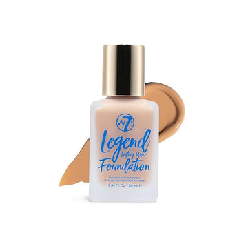 W7 Legend Foundation - Creamy Liquid Foundation for (Warm Honey) 28ml