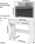 Vanity Desk, Makeup Vanity with LED Light Mirror, Small White Vanity with a Super Large Drawer and Power Outlet, 3 Color Lighting Modes Makeup Table for Bedroom, Dressing Room (White1)