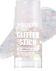 Carnival White Face and Body Glitter Stick for Sparkling Makeup, Hair Glitter Accessories for Women, Highlighting Stick for Fairy Dust, Cheerful Face Glitter for Festive Parties and Carnivals