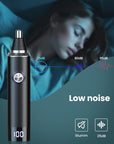 Ear & Nose Hair Trimmer with LED Display for Men Women,Painless USB Rechargeable Eyebrow & Facial & Nose Hair Trimmer Clipper,Professional IPX7 Waterproof Dual Edge Blades 12500 RPM (Black)