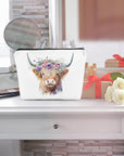 Western cosmetic bag highland cow