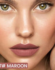 evpct Longwear Liquid Lip Liner Stain Marker Pen Long Lasting Waterproof, Maroon Dusty Mauve Matte Semi Permanent 24 Hour Lip Liner and Lipstick Combo, Color Stay Lipliner All Day, Lips Stain peel off