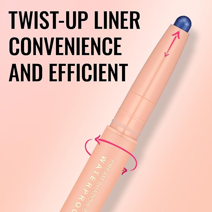 Oulac Waterproof Eye Shadow Stick Smooth and Long Lasting, Shimmering Glitter Finish, Blendable Eyes Makeup, Vegan & Cruelty-Free 1.25g, 20 Navy Velvet