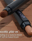 Brown Eyeshadow Stick Makeup 6PCS Set, Neutral Eyeshadow Palette Matte Cream Eye Shadow Eyeliner Brightener Pencil Crayon - BROWN CASHMERE