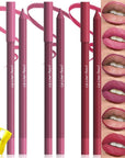 evpct 3Pcs Rose Maroon Plum Red Matte Long Lasting Wear Lip Liner Pencils Makeup Set for Shaping & Sculpting Lips, No Transfer Waterproof Pigmented Lip Liner Crayon lipliners Lipstick Pencil 11+20+23