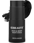 CCbeauty Black Face Paint Stick, Face Painting Kit, Full Coverage SFX Makeup Foundation, Professional Non-Toxic Body Paint for Halloween Costume Cosplay Party, Skeleton, Clown, Catrina Makeup