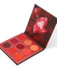 docolor Eyeshadow Palette 9Colors Red Eyeshadow Gemstone Shadow Palettes Highly Pigmented Mattes Shimmers Smokey Glitter Cream Colorful Powder Blendable Long Lasting Waterproof Makeup Palette