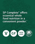 Standard Process SP Complete - Whole Food Nutrition with Amino Acids, Immune Support and Antioxidant Support with Rice Protein, Grapeseed Extract, and Choline - Vegetarian - 28 Ounce, 30 Servings