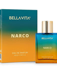 BELLAVITA Luxury NARCO Unisex Perfume for Women and Men | Notes of Bergamot, Jasmine and White Musk | Long-Lasting Luxury Perfume Oils | French Parfum for Women & Men, 100 ML