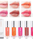 Plumping Lip Oil,Hydrating and Tinted Lip Balm,Nourishing Glow Oil for Lip Care, Transparent Non-sticky Big Brush Head Glitter Shine Primer Lip Tint(Raspberry)
