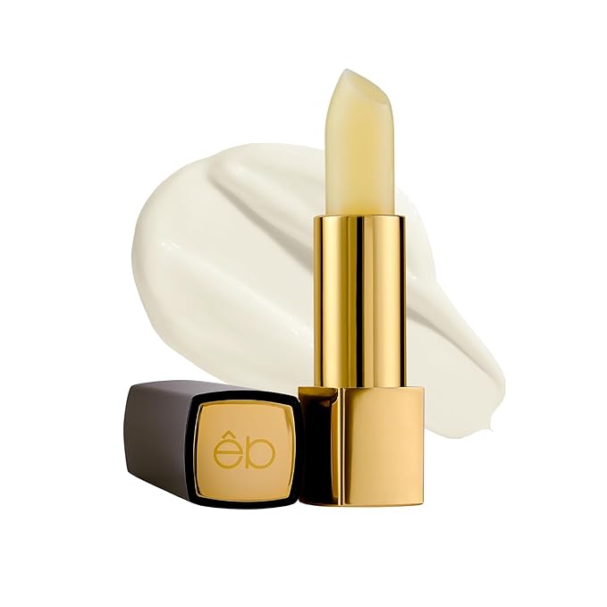 êb être belle Cosmetics Lip Protector Balm, Skin Care for Women, Long Lasting Lip Moisturizer with Shea Butter, Beeswax, Royal Jelly & Natural Oils, Make Up Essential, Travel Friendly, Clear, 4.6 mL