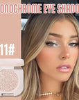 2Pcs Glitter Shimmer Sparkle Eyeshadow Palette Makeup for Green Blue Eyes, Light Brown&Sliver Glitter Shimmer eyeshadow Palette, Cream Iridescent Single Monochrome Eye Shadow Makeup