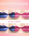 Lip Stain - Wipe-Off &Peel Off Lip Color | Waterproof, Long Lasting, Transfer-Resistant, Smudge-Proof Lip Tint | Easy Wipe Finish, High Pigment | All-Day Vibrant Kiss-Proof Lip Stain, vibrant pink+01#