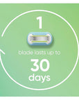 Gillette Venus Extra Smooth Razor for Women, Includes 1 Reusable Razor Handle + 4 Refills, 5-Bladed, Ergonomic No-Slip Gel Handle and Shower Holder
