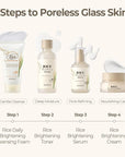 SKINFOOD Rice Starter Kit, Rice Toner, Rice Serum, Rice Moisturizer, and Rice Face Wash for Glass Skin, Korean Skin Care Set, Travel Size Kit, Stocking Stuffers, Gift Set for Women, Skincare Gift Set