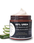60% Urea Foot & Hand Cream with 2% Salicylic Acid - Intensive Moisturizer for Dry, Cracked Heels, Feet, Elbows, Hands and Knees - Callus Remover lotion with Jojoba Oil, Avocado Oil & Aloe Vera, 7 oz