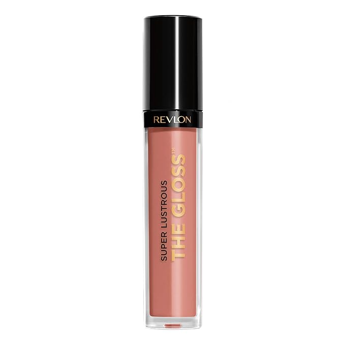 Revlon Super Lustrous Lip Gloss, Non-Sticky, Hydrating, High Shine Finish, 215 Super Natural, 0.13 oz