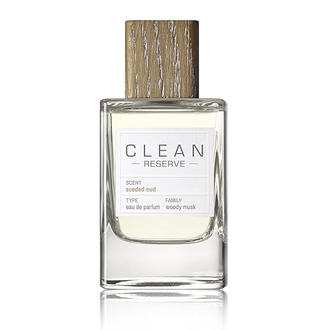 CLEAN RESERVE Sueded Oud Eau de Parfum | Eco-Conscious & Sustainable Spray Fragrance | Vegan, Phthalate-Free, & Paraben-Free | 3.4 Fl Oz/100mL