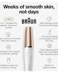Braun Face Epilator Facespa Pro 911, Facial Hair Removal for Women, Hair Removal Device, 3-in-1 Epilating, Cleansing Brush and Skin Toning with 3 extras