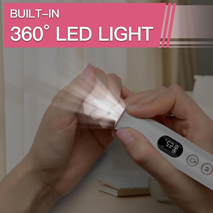 Cordless Electric Nail Drill File for Acrylic Gel Nails, Cuticle Remover Cream for Nail Care, Professional Nail Drill Manicure and Pedicure Kit with Drill Bits for Home & Salon Use