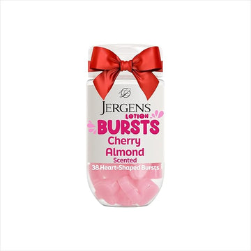 Jergens Cherry Almond Lotion Bursts, Squishy Heart-Shaped Moisturizer Bursts, Lotion Gifts for Teens, 38 Ct