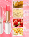 Kaely 2Pcs Strawberry Hydrating Lipstick Tinted Lip Balm, Color Changing PH Lipstick Makeup, Korean Magic Lip Stain Long Lasting Waterproof, labiales magicos 24 horas originales