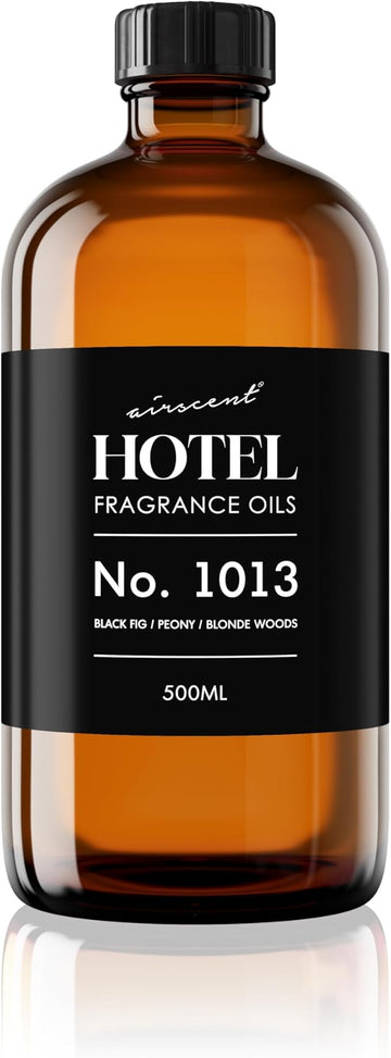 AirScent Hotel Diffuser Oil No. 1013 - Black Fig Peony Blonde Woods - Hotel Scent Dupe - Premium Fragrance Oil for Ultrasonic and Waterless Diffusers and Crafting - 500 mL, 16.9 fl oz Glass Bottle
