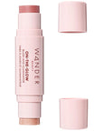 Wander Beauty On-the-Glow Blush and Illuminator - Bare/Nude Glow - 7-in-1 Hydrating Cream Blush & Highlighting Stick - Stick Blush for Cheeks, Lip, Face & Body - Highlighter Makeup & Blush - 0.4 oz