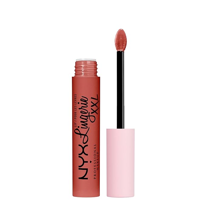 NYX PROFESSIONAL MAKEUP Lip Lingerie XXL Matte Liquid Lipstick - Peach Flirt (Orange Peach)