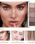 evpct 5 Colors Matte Nude Eye Shadow Palette Makeup for Older Women, Nude Brown Cocoa Taupe Ebony Matte Cream Smokey Mini Eyeshadow Palette for Blue Green Eyes, Contour Makeup Palettes sombras de ojos