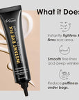 Instant firm eye cream: temporary
