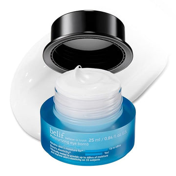belif Peptide Eye Bomb, Anti-Aging Eye Cream for Wrinkles, Fine Lines, Crow’s Feet & Eye Bags, 48hr Hydration with Ceramide, Squalane, Caffeine, Dermatologist-Tested Korean Skincare, 0.84 fl.oz