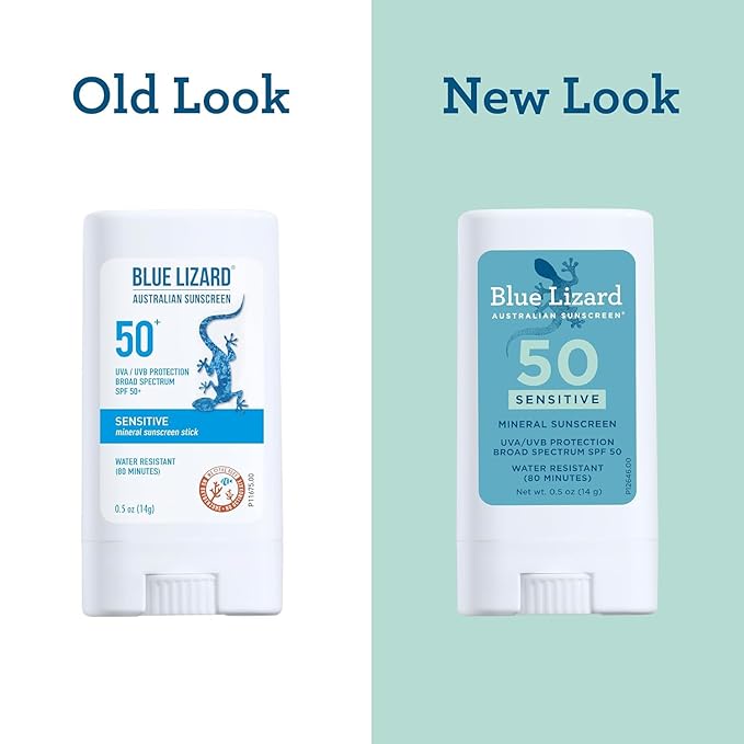 Blue Lizard Spf#50+ Sensitive Stick Australian Sunscreen 0.5 Ounce (Pack of 3)
