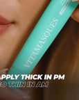 Vitamasques Lip Butter Balm - Sweet Mint, Korean Lip Balm - Peptide Lip Treatment - Lips Balm Hydrating - Light Tinted Lips balm - Made in Korea - 0.33 fl.oz