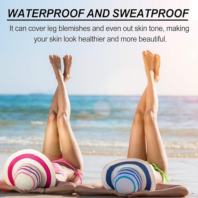 Leg Makeup Waterproof No Transfer, Flawless Body & Leg Scar and Tattoos Cover up Makeup Waterproof Concealer. (1# Fairest Glow)