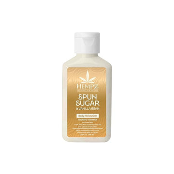 Hempz Mini Spun Sugar & Vanilla Bean Body Lotion, Hydrating Moisturizer for Body, Hand & Feet 2.25 Fl Oz.