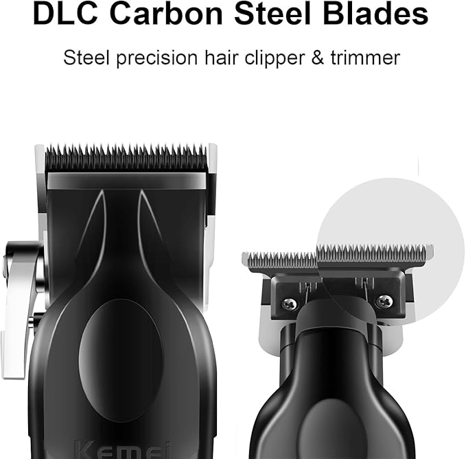 KEMEI Professional Hair Clipper, Hair Trimmer, Beard Shaver Set for Men, Electric Cordless Barber Clipper Beard Trimmer, Rechargeable Fade Clipper Haircutting Kit, KM-2299, KM-2296, KM-1102