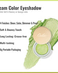 Oulac Lime Green Eyeshadow-Green Glitter Eyeshadow Highly Pigmented Waterproof & Long Lasting for Women with Moisturizing Formula. Multi-use for Highlighter. 6g (15)