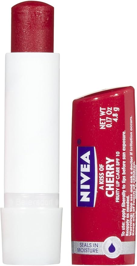 Nivea A Kiss of Cherry Flavored Tinted Lip Care 0.17Oz Lip Balm