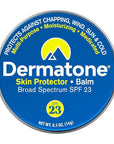 Dermatone Skin Protector Balm | Sun, Wind, Cold, Chapping & Frostbite Protection | Face and Lip Balm SPF23 | Moisturize & Repair Dry Skin | Barrier Cream | 0.5oz