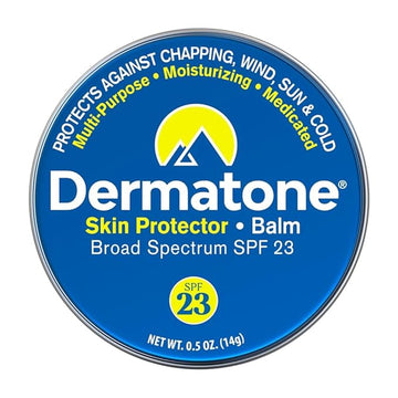 Dermatone Skin Protector Balm | Sun, Wind, Cold, Chapping & Frostbite Protection | Face and Lip Balm SPF23 | Moisturize & Repair Dry Skin | Barrier Cream | 0.5oz